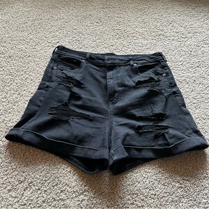 American eagle black jean shorts